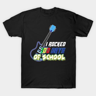 100th Day Of School Guitar Music Student T-Shirt